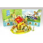 Police Office Forest Cabine - Puzzle 3D din lemn